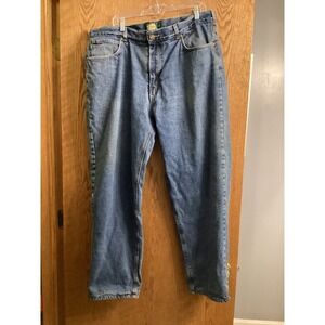Cabela's Jeans Mens 40x32 Blue Denim Fleece Lining Straight Leg‎ 5-Pockets